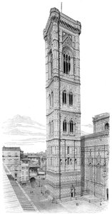 De Campanile van de Basiliek van Santa Maria del Fiore, Florence, Italië