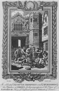 De beroemde Jacob Van Artevelde wreed vermoord door het volk in Gent, ca. 1787 door Unbekannt