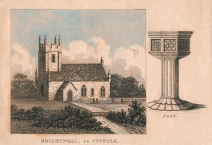 De kerk van Johannes de Doper, Brightwell, Suffolk, 19e eeuw door Unbekannt