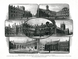 De colleges van de Universiteit van Oxford, 1895 door Unbekannt