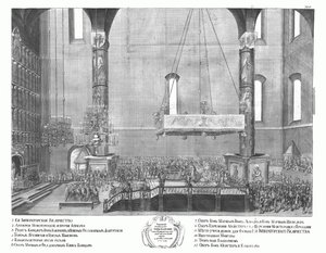 De kroning van Anna Ioannovna op 30 april 1730, 1730 door Unbekannt