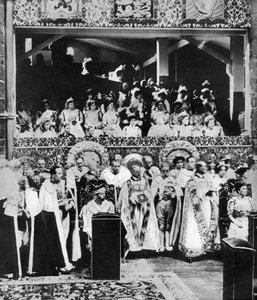 De kroning van koning George V, Westminster Abbey, 22 juni 1911 door Unbekannt