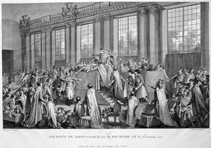 De staatsgreep van de 18e Brumaire 9 november, 1799, 19e eeuw door Unbekannt
