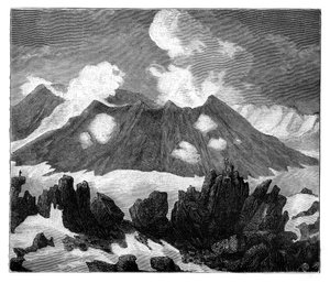 De krater van de vulkaan Hekla, IJsland door Unbekannt