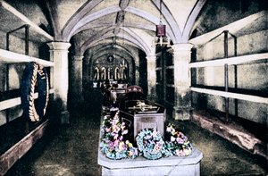 De crypte onder het koor van St Georges Chapel, Windsor Castle