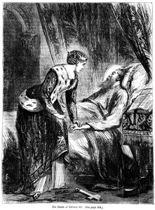 De dood van koning Edward III 1312-1377 door Unbekannt