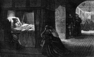 Het sterfbed van Oliver Cromwell, 3 september 1658, 19e eeuw