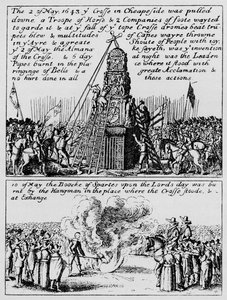 De vernietiging van Cheapside Cross en het verbranden van het Book of Sports, mei 1643, 1903