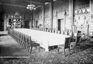 De eetkamer, Viceregal Lodge, India, 20e eeuw door Unbekannt