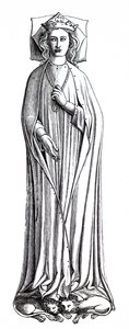 Het beeld van Eleonora van Castilië in Westminster Abbey door Unbekannt
