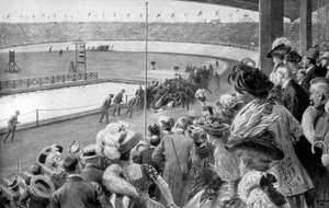 De finish van de marathon, Olympische Spelen, Londen, 1908, ca. 1920 door Unbekannt