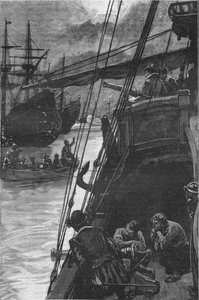 Het eerste Engelse schip in de Stille Oceaan: Sir Francis Drakes Golden Hind in Lima, 1579, 1908 door Unbekannt