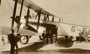 De eerste Indiase luchtpost arriveert op Croydon Airport, Zuid-Londen, 1929 door Unbekannt
