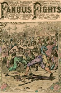 Het eerste gevecht tussen Tom Spring en Jack Langan, 1824 eind 19e of begin 20e eeuw door Unbekannt