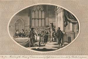 De vijf leden van het Lagerhuis beschuldigd van hoogverraad, 1642-1793