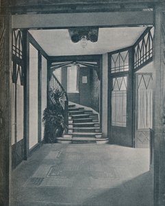 De vloer en trap van Behrens Huis, ontworpen door Peter Behrens, 1901 door Unbekannt