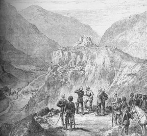 Het fort van Ali Masjid in de Khyberpas door Unbekannt