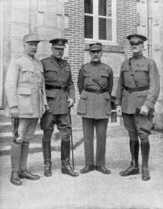 De vier geallieerde commandanten, Chateau Bombon, Frankrijk, 1918 door Unbekannt