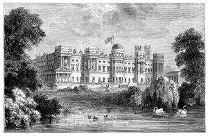 De voortuin van Buckingham Palace, Londen, 1900