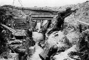 De frontlinie bij Ovillers, Slag om de Somme, Picardië, Frankrijk, juli 1916 door Unbekannt