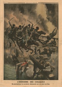 De heldhaftigheid van de Kozakken, 1915 door Unbekannt