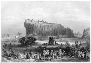Het heuvel fort van Gwalior, India, ca. 1860