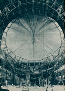 De interne structuur van het luchtschip R101, ca. 1929 ca. 1937 door Unbekannt
