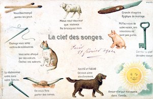 De sleutel van de dromen, Franse ansichtkaart, c1900 door Unbekannt