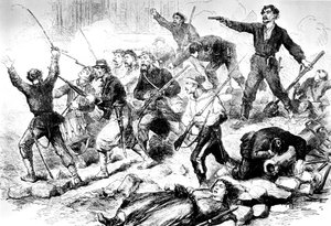 De laatste slag van de Communards mei 1871, Parijse Commune door Unbekannt