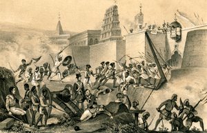 De laatste poging van Tippoo Saib bij Seringapatam, 1799, 1847