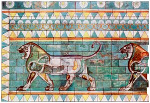 De leeuwenfries van het winterpaleis van koning Darius in Susa, Iran, 1933-1934 door Unbekannt