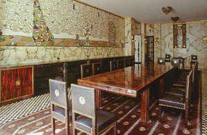 De hoofd eetzaal van het Stocletpaleis, ca. 1914