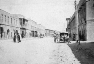 De hoofdstraat van Mosul, Irak, c1910s