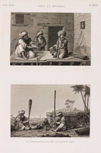 De maker van pijpen, de tabaksmaler door Unbekannt