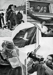 De media in actie, Winterspelen, Garmisch-Partenkirchen, Duitsland, 1936