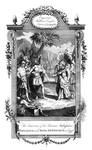 De ontmoeting tussen de Romeinse Ambassadeur, Popillius, en Koning Antiochus, Egypte door Unbekannt