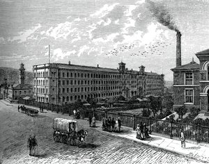 De molen in Saltaire door Unbekannt