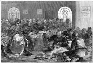 De naaldkamer, Clerkenwell Gevangenis, Londen, 1874 door Unbekannt
