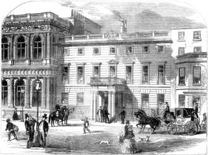 Het nieuwe kantoor van het oorlogsdepartement, Buckingham House, Pall Mall, Londen
