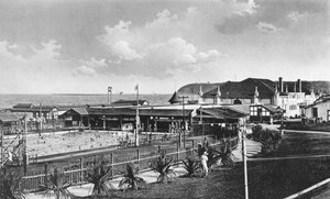Het openluchtzwembad, Durban, Zuid-Afrika