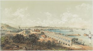 De opening van de staatsspoorweg van Ljubljana naar Triëst op 27 juli 1857, 1857 door Unbekannt