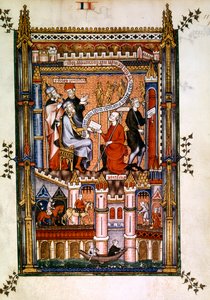 De heidense priesters van Parijs sturen hun boodschap naar Rome, 1317 door Unbekannt