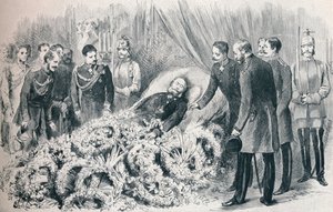Het overlijden van de eerste Duitse keizer: het sterfbed van Willem I, 1888-1911 door Unbekannt