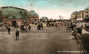 Het paviljoen op de pier, Worthing, West Sussex, begin 20e eeuw door Unbekannt