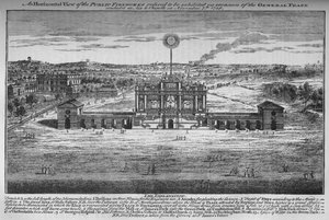 De vreugdevolle vieringen van de vrede in het Green Park, Westminster, Londen door Unbekannt