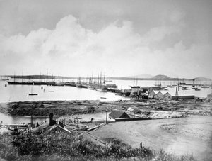 De Haven, Auckland, Nieuw-Zeeland, ca. 1870-1880