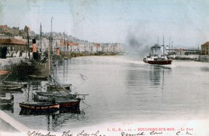 De haven van Boulogne, Frankrijk, 1904 door Unbekannt