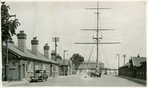 Het achterdek, Koninklijke Marine opleidingsinstituut, Shotley, Suffolk, 1936 door Unbekannt