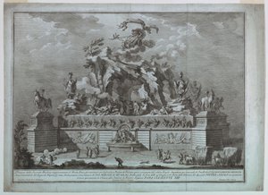 De voorstelling van de Etna met de smidse van Vulcanus door Unbekannt