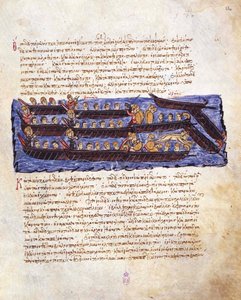 De afstoting van de Russische aanval op Constantinopel in 941 door de Byzantijnse vloot